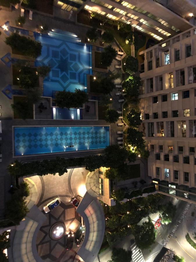 Downtown Boulevard One Bedroom Apt In 29 Blvd غرفة وصالة Burj & Fountain View Master Bedroom Plus 2 Single Beds In Living Room Дубай Екстериор снимка